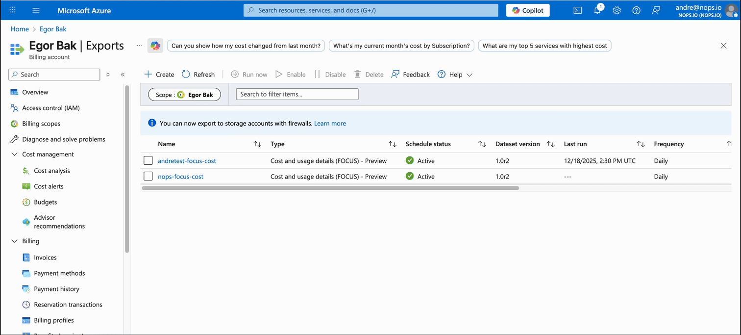 Configure Azure integration in nOps