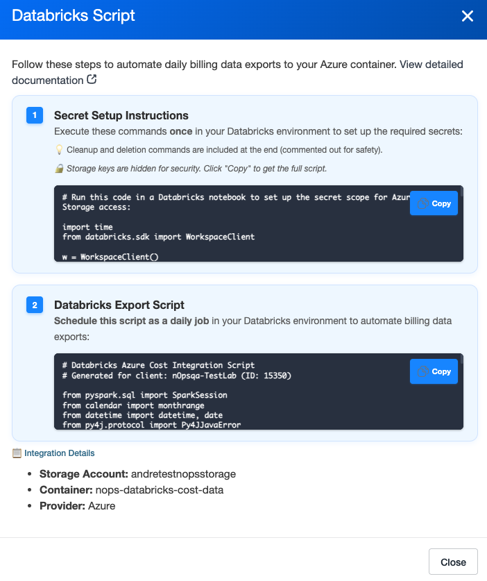 Azure Databricks Setup Instructions